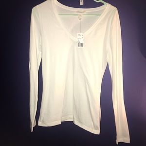 Forever 21 V neck long sleeve shirt
